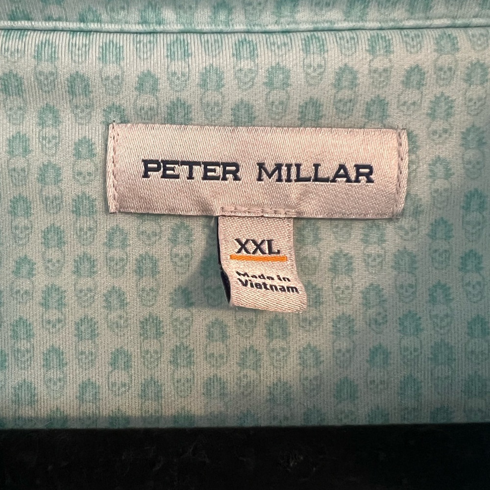 Peter Millar Aqua Patterned Quarter Zip - image 2